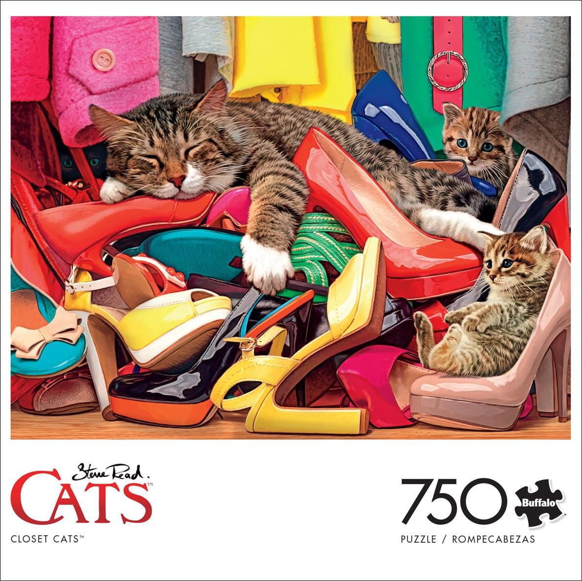 Buffalo Games - Le puzzle Steve Read - Closet Cats - en 750 pièces
