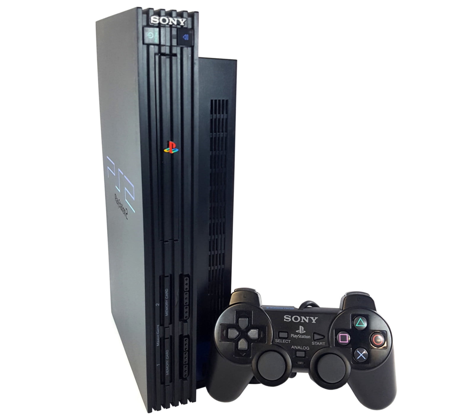 Refurbished Sony Playstation 2 PS2 Fat Video Game Console Black