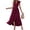 Wine, variant on Women's Summer Casual Dress, Embroidered Sleeveless Dress with Lace Trim and V-Neck for Daily Wear