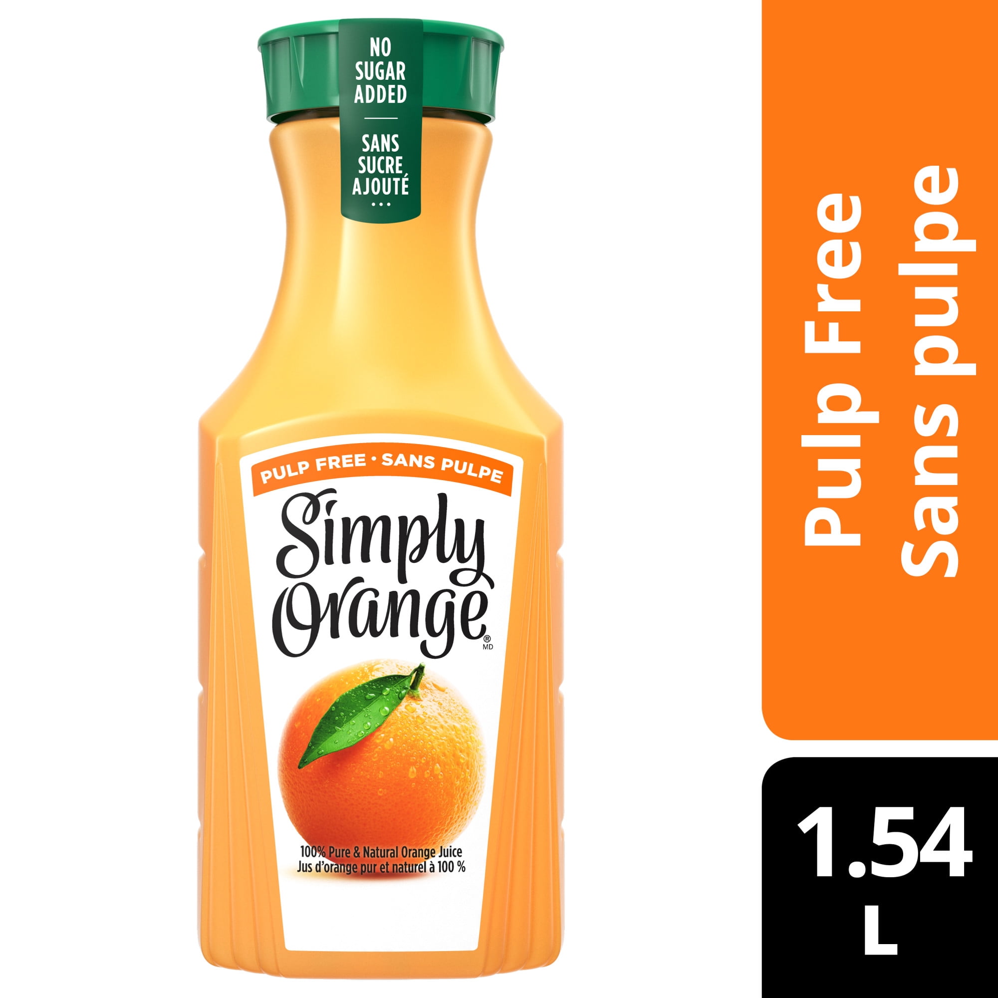 Simply Orange Pulp Free Bottle, 1.54 Liters