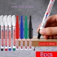 thumbnail image 3 of Ensemble de 4/8 Pcs Marqueurs à Longue Tête pour Menuiserie Stylo Décoration de Salle de Bain Polyvalent Imperméable Marqueurs pour Trous Profonds Ensemble d'Outils, 3 of 5