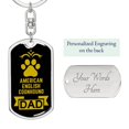 thumbnail image 2 of American English Coonhound Dad Dog Tag Keychain Stainless Steel or 18k Gold, 2 of 8