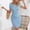 Light Blue, variant on Gspmoly Women Dress, Fashionable Women'S Spring/Summer Round Neck Breasted Short Sleeved Waist Knitted Dress Work Dresses for Women up to 60% Off
