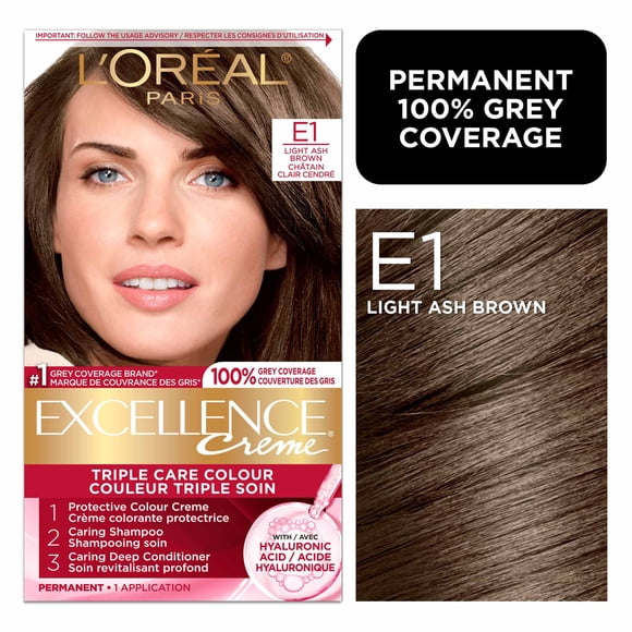 L'Oréal Paris Excellence Crème Hair Dye, Permanent Hair Color with Hyaluronic Acid