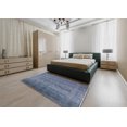 thumbnail image 4 of Ahgly Company Tapis d'Intérieur Rond Milieu du Siècle Moderne Bleu Azur Zone Orientale, 8' Rond, 4 of 6