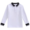 thumbnail image 1 of Polos pour Petits Garçons Chemises Noires pour Garçons Chemises d'Uniforme pour Garçons Chemises de Rugby Polo à Manches Courtes Tenue pour Garçons 6-7 Ans, 1 of 2