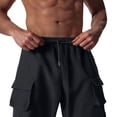thumbnail image 3 of Plebaso Pantalon Cargo pour Homme, Pantalon de Randonnée Décontracté à Cordon, Léger, Uni, Pantalon de Travail d'Extérieur pour Homme, 3 of 4