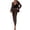Coffee, variant on Blazer Pants Set for Women, 2 Piece Business Suit Lapel Button Coat Slim Fitting Business Office Work Blazer Pants Outfits Cute Two Piece Outfits for Women White S