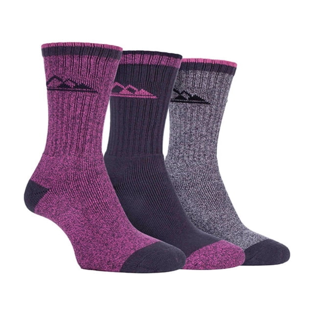 Storm Valley - 3 Pairs Ladies Lightweight Breathable Hiking Socks with Arch Support