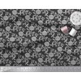thumbnail image 3 of Soimoi Poly Georgette Fabric Leaves & Floral Block Print Sewing Fabric Yard 42 Inch Wide, 3 of 3