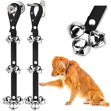 Lot de 2 Sonnettes de Porte pour Chien Alarme de Sortie Ajustable Entraînement Sonnette pour Chien