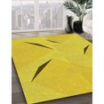 thumbnail image 3 of Ahgly Company Machine Washable Indoor Square Transitional Yellow Area Rugs, 4' Square, 3 of 7