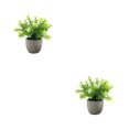 thumbnail image 1 of Decodeary Green Eco-friendly Artificial Money Tree In Pot Long-lasting Durability Realistic Appearance white babysbreath 2Set, 1 of 6