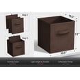 thumbnail image 2 of Sorbus Fabric Storage Bins 11" Foldable Cubes With Handles For Pantry, Cubbies, Toy And Closet Shelving Organization - 8Pk, 2 of 7