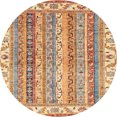 thumbnail image 1 of Ahgly Company Tapis d'Intérieur Ronds Abstraits Rouges Abstraits pour Aire, 7 Pieds Rond, 1 of 6