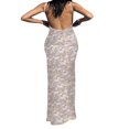 thumbnail image 3 of Robe Longue Maxi Sans Manches à Bretelles Spaghetti Découpée à Imprimé Floral pour Femmes, 3 of 7