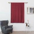 thumbnail image 4 of Innerwin Half Window Curtains Solid Color Kitchen Valance Rod Pocket Soft Short Blackout Curtain Ruched Waterproof Panels Darkening Thermal Insulated Wine Red 39.37 x 47.24", 4 of 9