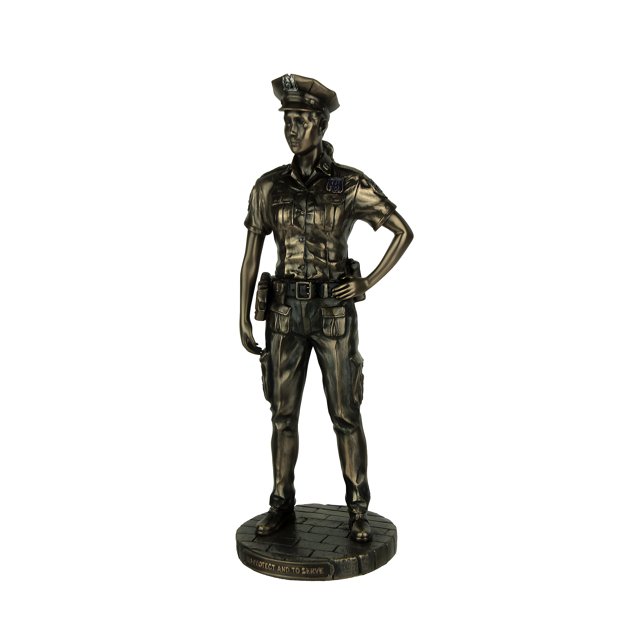 Statue Hommage de Femme Policière pour Protéger et Servir
