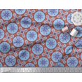 thumbnail image 2 of Soimoi Polyester Crepe Fabric Floral Mandala Print Fabric by The Yard 42 Inch Wide, 2 of 3