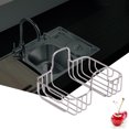 thumbnail image 2 of Stainless Steel Sink Caddy Kitchen Draining Rack Hanging Storage Basket Organizer for Cleaning Cloth Sponge, 2 of 6