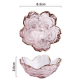thumbnail image 3 of 3Pcs Small Glass Plate with Golden Border Mini Seasoning Dessert Cute Style Sakura Bowl for Ice Cream Salad, 3 of 6
