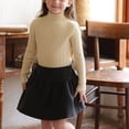 thumbnail image 4 of LOVZFMLL Girl's Sweater, Turtleneck Ribbed Pullover Solid Color, Casual Essential Cozy Stretchy Layering Top Fall Winter Top Newborn Girls Clothes for 0-1 Years, 4 of 4