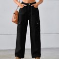 thumbnail image 4 of FAIWAD Jeans Cargo Amples Taille Haute pour Femmes par FAIWAD, Décontracté, Jambe Droite et Grand, 1, Taille g, 4 of 6