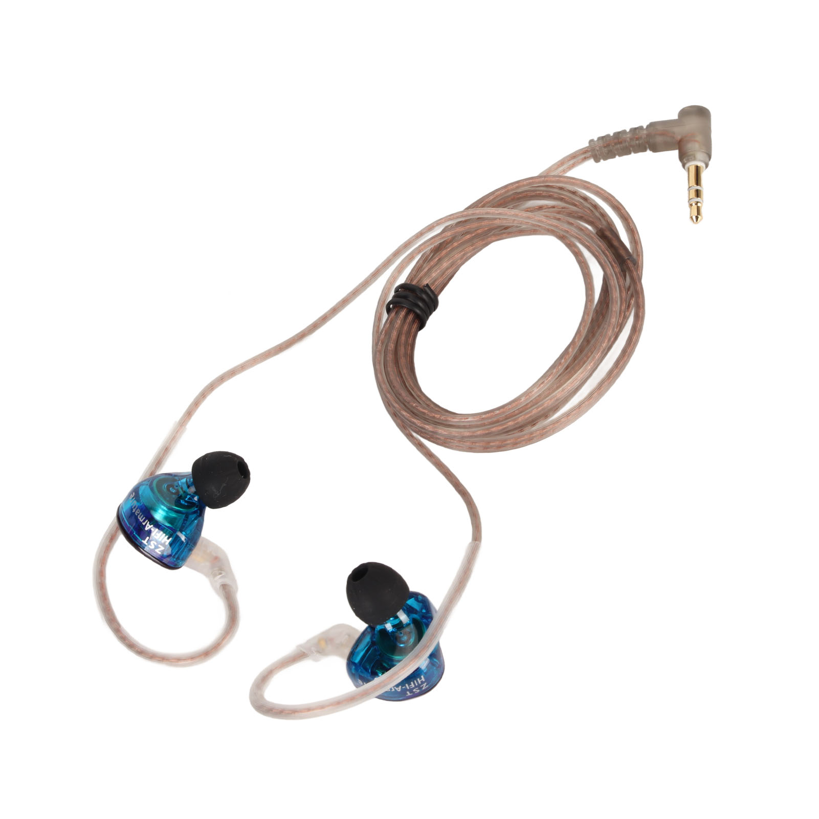 KZ ZST Wired  Earbuds, 1BA 1DD HiFi Metal Earphones with 3.5mm Right Angle Plug for , Noise Canceling Earbud Headphones for Stage Studio Gaming
