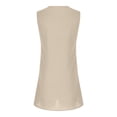 thumbnail image 5 of Robe en Lin pour Femme, Robe Midi Sans Manches à Col en V, Robe d'Été Décontractée pour Femme, 5 of 5