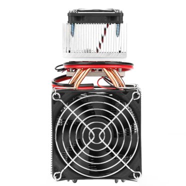 DC12V, Refroidisseur Thermoélectrique 20A, Réfrigération à Semi-Conducteurs, Dispositif de Refroidissement par Eau, Mini Radiateur Frigo DIY, Ventilateur 6x6cm/ 2.4x2.4in avec Module 12715 pour Expériences à Domicile