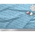 thumbnail image 2 of Soimoi Blue Cotton Duck Fabric Notes Musical Instrument Printed Fabric 1 Yard 56 Inch Wide, 2 of 5