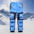 thumbnail image 3 of Kids Ski Pants - Patchwork Design with Pockets - Thicken Warm Trousers for Winter Outdoor Activities, 3 of 3