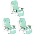 thumbnail image 1 of Ostrich de Luxe Chaise de Plage Pliante d'Extérieur 3-en-1 Rembourrée, Sarcelle (Lot de 3), 1 of 12