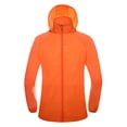 thumbnail image 1 of WEIYLL Womens Fleece Jackets Windproof Ultra-Light Rainproof Windbreaker Orange Ladies Fall Tops And Blouses Size L, 1 of 4