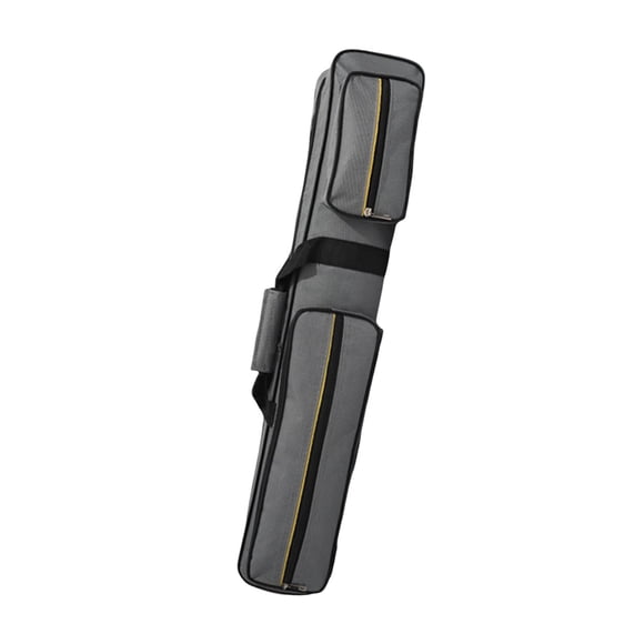 Milaget Sac Flûte en Bambou Portable Performance Mode Fermeture Éclair Billard Étui pour Queue de Billard Gris