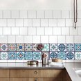 thumbnail image 4 of MAWCLOS Decals Peel And Stick Tile Sticker Backsplash Tiles 24 Pack Removable Wall Stickers PVC Floral Moroccan Waterproof DIY Style 1 5.91x5.91"/15x15cm, 4 of 8