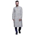 thumbnail image 2 of Atasi Kurta Imprimé pour Hommes Col Mandarin Popeline de Coton Kurta Chemise Décontractée, 2 of 7