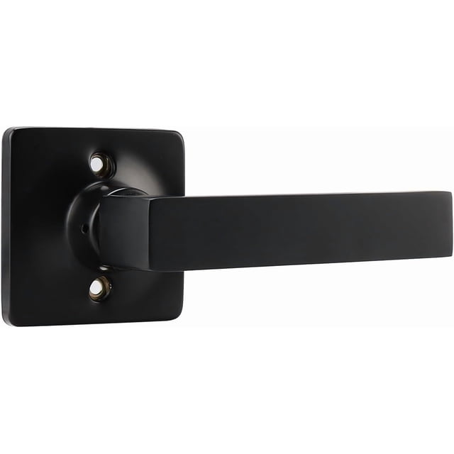 Poignées de Porte Mate Intérieures Carrées Leviers de Porte Intimité Mate Poignée de Porte Sans Clé Intérieure Levier Droit Moderne pour Chambre et Chambre Réversible pour Côté Droit/gauche