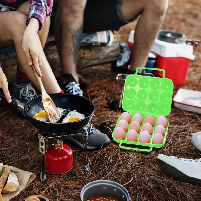 Clearance! Outdoor Plastic Portable Camping 12 Eggs Carrier Container Case Eggs Carrier Eggs Storage Box Case With Handle Returns For Sale Returned Pallets #67