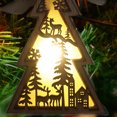 thumbnail image 4 of Holiday Time Ornement Arbre En Bois Avec Pin, 4 of 4