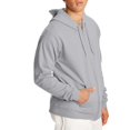thumbnail image 3 of Hanes ComfortBlend EcoSmart Men`s Full Zip Hoodie, L, Light Steel, 3 of 5