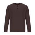 thumbnail image 4 of Yuyuzo Sweatshirts for Men Long Sleeve Round Neck Buttons Pullover Knitted Textured Solid Color Tops, 4 of 6