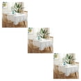 thumbnail image 2 of Baohd Durable And Easy To Wash Tablecloth With Vintage Style Rectangular Table Tablecloth Cotton Dining Tablecloth Table Cover white 140*200CM 3Set, 2 of 6