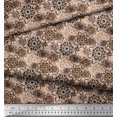 thumbnail image 2 of Soimoi Satin Silk Fabric Floral Mandala Print Fabric by The Yard 42 Inch Wide, 2 of 3