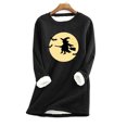 thumbnail image 1 of Chandail d'Halloween pour Femme, Mode Décontractée, Manches Longues, Blouses et Chemises à Col Rond, Chandail à Col Rond pour Femme en Liquidation, 1 of 3