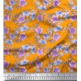 thumbnail image 1 of Soimoi polyester Crepe Fabric Leaves & Buttercup Floral Printed Fabric 1 Yard 52 Inch Wide, 1 of 3