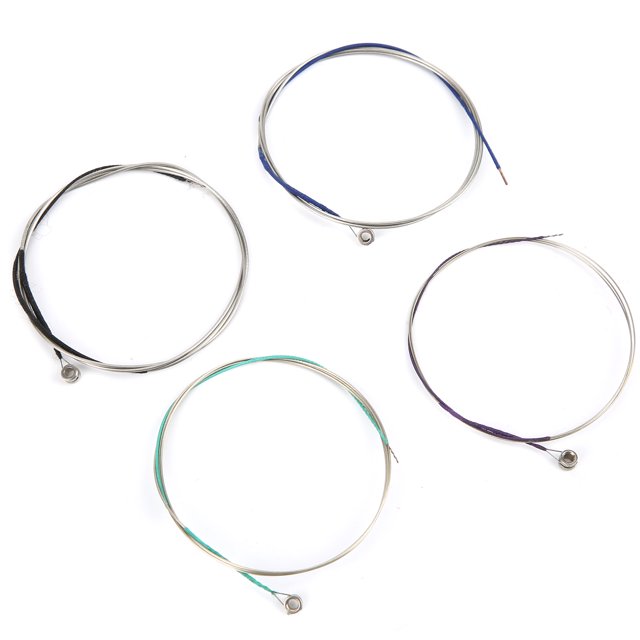 FLAMEEN Musical Instrument Accessories,Nickel Silver Wound String,4pcs Viola Strings A‑1st D‑2nd G‑3rd C‑4th Nickel Silver Wound Nickel‑Plated Ball‑End Steel Core