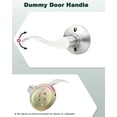 thumbnail image 3 of Satin Nickel Door Handle Interior Brushed Nickel Passage Door Lever for Hall and Closet Keyless Door Lock Set Reversible for Left Right Sided Doors Leverset Handleset, 3 of 6