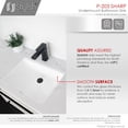 thumbnail image 3 of Stylish Undermount 21.25"L x 14.5"W White Porcelain Rectangular Bathroom Sink with 2 Overflow rings P-203, 3 of 11
