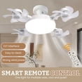 thumbnail image 3 of Drone Fan Light 4 Fan With Lights New Plug In Ceiling Fan 20" Ceiling Remote 60W 3 Color Dimmable LED 4 Styles For Living Room, 3 of 8